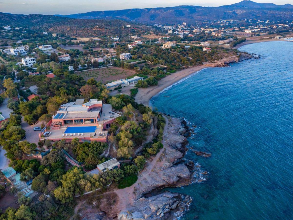 Black Diamond Beachfront Pool Villa Pasithea In Sounio, Athens Cap Cap Sounion Extérieur photo