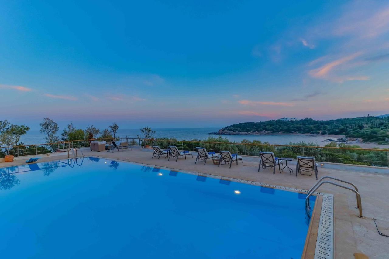 Black Diamond Beachfront Pool Villa Pasithea In Sounio, Athens Cap Cap Sounion Extérieur photo