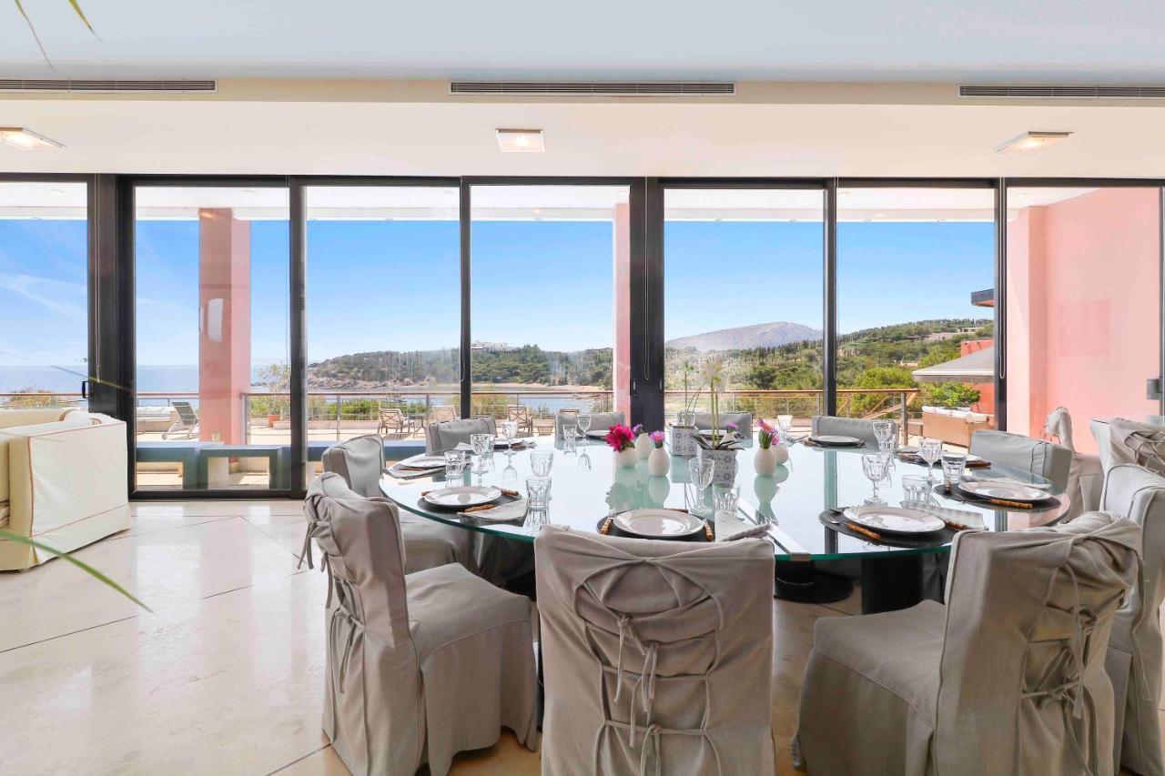 Black Diamond Beachfront Pool Villa Pasithea In Sounio, Athens Cap Cap Sounion Extérieur photo